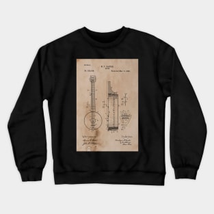 Vintage Banjo Patent Crewneck Sweatshirt